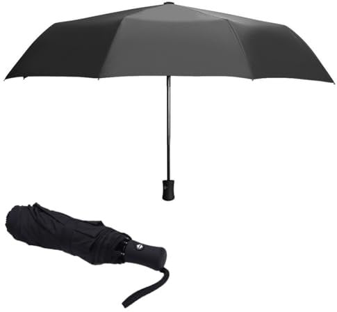Regenschirm Taschenschirm Windproof Sturmfest bis Winddichter Doppel Baldachin Auf-Zu-Automatik 8 Edelstahl-Rippen UV-Schutz Leicht Kompakt Stabiler