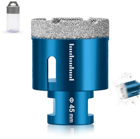 Fliesenbohrer 45mm x M14 Diamantbohrer Glasbohrer Fliesen Diamant Feinsteinzeug Bohrer für Keramik Granit Glas Porzellan Winkelschleifer