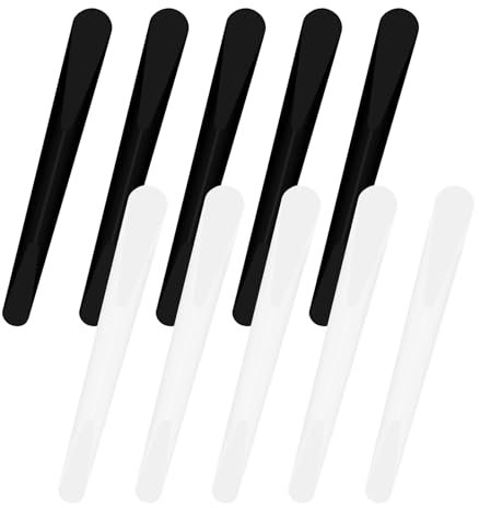 10 Pièces Spatules Cosmétiques en Plastique, Mini Spatules de Visage Crème, Maquillage Masque Spatule Cuillère, Outils de Beauté Bâton Scoop Applicateur pour Échantillonnage et Mélange