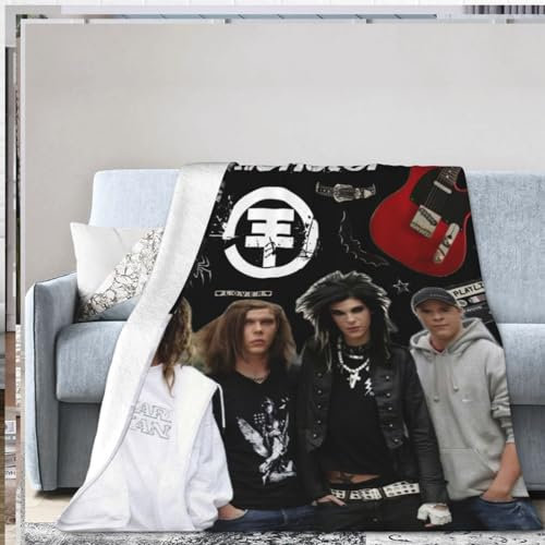 QapLWczK Coperta ultra morbida Tokio Music Hotel flanella leggera calda coperta per soggiorno/camera da letto 203,2 x 152,4 cm