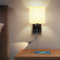 Applique de Chevet, Applique de Lecture à LED Applique Murale Moderne en Chrome Poli avec Projecteur Ajustable à col de Cygne, Interrupteurs Doubles, Avec Port USB pour Charger E27 (Black base)