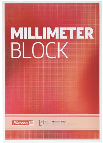 NEU Brunnen Millimeterblock/Millimeterpapier, DIN A4, 80 g/m², 20 Blatt