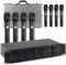 Power Dynamics PD PD528 UHF Wireless Microphone System with 8 Handheld Mics, 100 Channels, USB Charging, IR Sync, Mute Function, XLR Outputs for Events & Performances