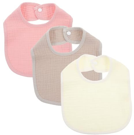 WATIIFUFU 3stücke Teiliges Baumwolle Saugfähig Und Hypoallergen Für Füttern Und Zahnen Sanften Farben Hellgelb Für Kleinkinder