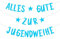 Alles Gute Zur Jugendweihe Girlande Blau Jugendweihe Deko Banner Endlich Erwachesn Girlande Hängende zur Jugendweihe für Endlich Erwachsen Jungen Mädchen (Blau)