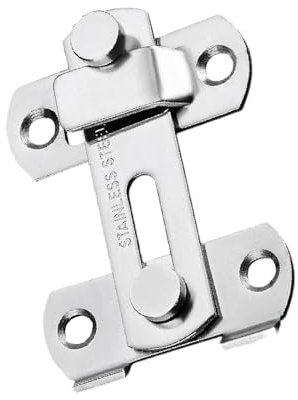 Pestillo de acero inoxidable – Pestillo de seguridad para puerta de granero, cerradura de puerta corredera, pestillo de seguridad de jardín, cerradura de puerta corredera al aire libre | Cerradura de