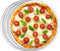 WEELOO Pizza Mesh Oven Non-Stick Pizza Tray 3pcs, 12 Inch Aluminum Mesh Baking Pan, Round Baking Pan for Oven Family Buffet Restaurant Baking