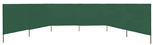 Homvdxl Windschutz Breit 800x160cm 7 Stangen Windschutz Blocker mit Stoffbahnen für Terrasse Deck Grün