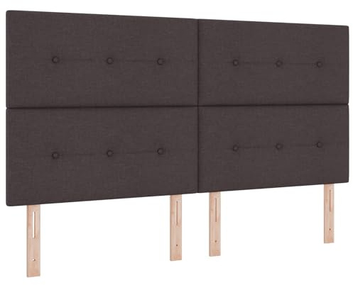 vidaXL Kopfteil mit Kopfteil Dunkelbraun 180 cm Stoff, Moderne Schlafzimmerdeko, höhenverstellbar, rechteckiger gepolsterter Kopfteil, schickes Bettgestell, platzsparend!