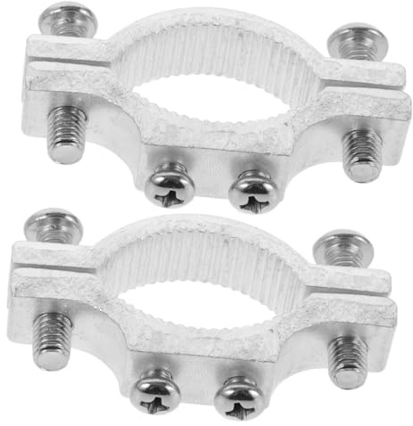 ULTECHNOVO Motorradspiegelhalterung 20-45mm aus Aluminiumlegierung 2 Stück mit Schrauben Kompakte Halterung Einfache Montage Silber für Motorrad und Fahrrad Lenker
