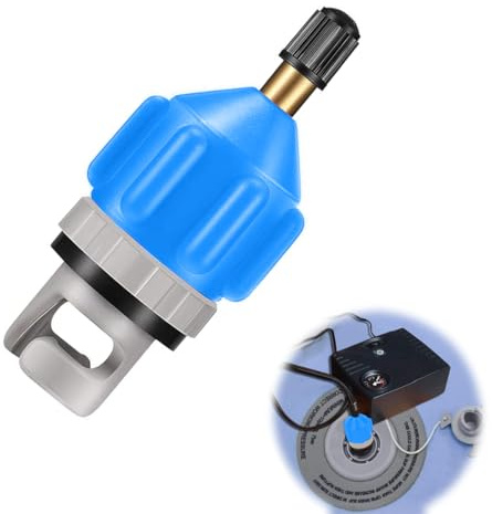Uqingo Stand Up Paddle Board Pumpe Zubehör, Sup Adapter für Kompressor, Kajak Stand-up Paddel Motor Ventiladapter - Blau