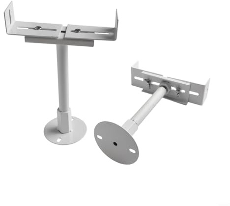2 soportes de suelo de aluminio para radiador, altura regulable de 11 a 36 cm mediante tornillo, paletas en forma de L para una combinación flexible de 3 a 22 cm (ajustable de 16 a 21 cm)