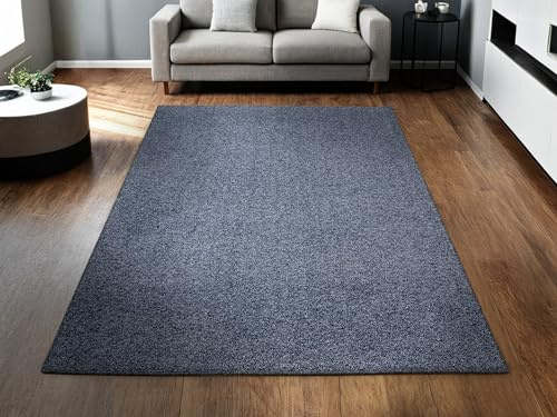 AKCILA Sphinx Shaggy Teppich Hochflor 250x350cm Blau weicher Flauschiger Rug mit 23 mm Florhöhe, moderner Carpet Relax, großer Teppich, ideal für Wohnzimmer, Schlafzimmer, Moderne teppiche Boho