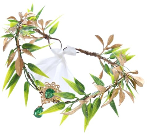 BESPORTBLE Grünes Haarband mit Simulierten Blättern Feen Haarschmuck aus Kunststoff Party und Cosplay Kopfschmuck für Damen