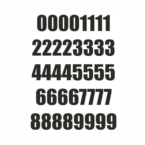 40 confezioni 40 x 25 mm adesivi numerici neri – adesivi digitali in vinile per auto, moto, cassetta delle lettere – numeri adesivi impermeabili e durevoli