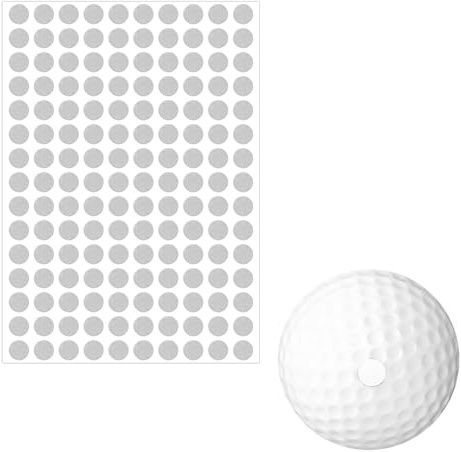 Sinbana Weiße Reflektierende Punktaufkleber für Golfschläger & Golfbälle, 0,65cm Hochreflektierender Launch-Monitor-Aufkleber für Simulatoren Hochgeschwindigkeitskameras & Launch-Monitore