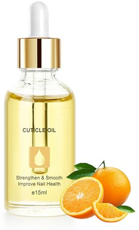 Nail Cuticle Oil 15ml with Organic Vitamin E & B - Cuticle Oil for Nails - Jojoba Nail Cuticle Oil - Nail Oil Soothe Moisturize with Dropper Design for Dry Rough Nail Care