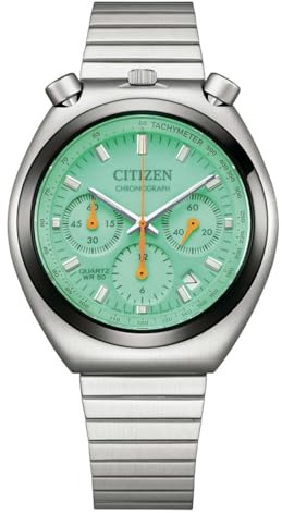 Citizen Herrenuhr Chronograph Stahl/Mintfarben LE AN3660-73X