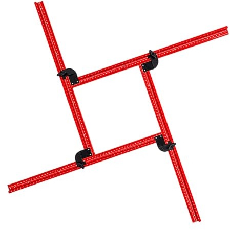 GoDyna Milling Groove Bracket, Aluminum Alloy Woodworking Router Guide Rail Template, Adjustable Square & Rectangular Slotting Jig for Cabinet Doors, Furniture & Carpentry Projects
