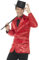 Smiffys Pailletten-Jackett, Rot, Herren