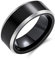 Bling Jewelry Einfacher Schwarzer Titan Ehering Für Männer Für Frauen Silber Zweifarbig Abgeschrägte Kante Komfortpassung 8Mm
