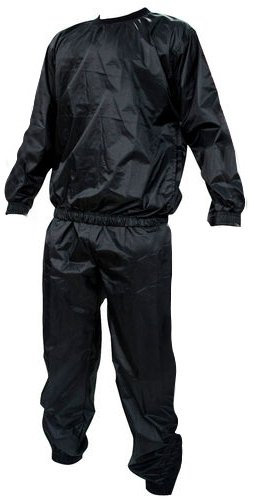 Kabalo Black Heavy Duty One-Size-Fits-All Sweat Suit Sauna Suit Exercise Gym Suit Fitness Weight Loss Anti-Rip