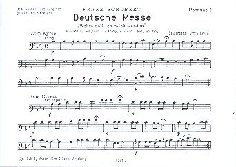 Deutsche Messe: für gem Chor, 2 Trompeten in B und 2 Posaunen ad lib
