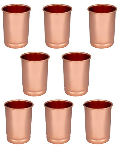 Zap Impex Set di bicchieri in rame puro rame puro da 8