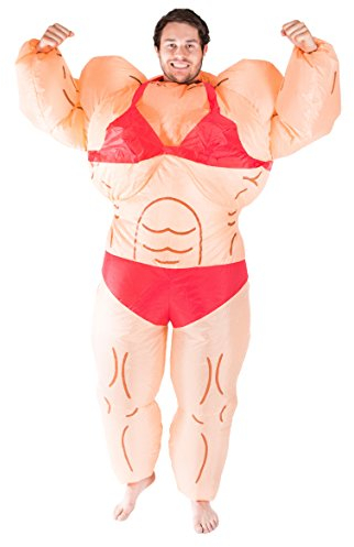 Bodysocks® Inflatable Lady Muscle Suit Costume (Adult)