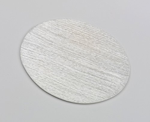 Kerzenteller Flachteller Oval Alu gebürstet Silber 13,5 x 10 cm ideal für Ovalkerzen, Ellipsenkerzen, Taufkerzen, Hochzeitskerzen, Trauerkerzen