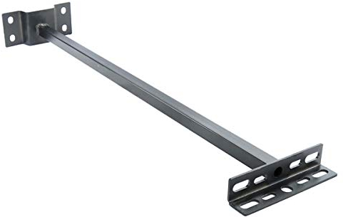 LEDUNI Halterung mit Arm zur Montage von Scheinwerfern an der Wand, 70 cm, Material Stahl, schwarzes Finish, Werbeschilder und kompatibel mit LED-Strahlern im Außenbereich