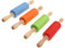 STOBOK Nudelholz Kinder Nudelholz Spielzeug Silikon Mini Teig Werkzeuge Ultra Bunte Lernspielzeug Holzgriff für Kinder Backen Küche Restaurant 4pcs Teigroller Silikon