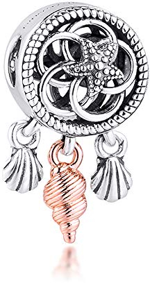 PANDOCCI 2020 Sommer Openwork Muschel Dreamcatcher Perle 925 Silber DIY Passend für Original Pandora Armbänder Charme Modeschmuck