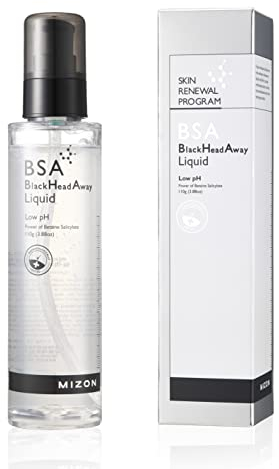 [MIZON] BSA BLACKHEAD AWAY LIQUID (110ml) Korean Skincare - Peeling-Essenz - Entfernung von Mitessern - Pflanzenextrakt - Sanftes Peeling