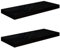 vidaXL 2X Wandregal Schwebend Hängeregal Wandboard Bücherregal Regalbrett Schweberegal CD DVD Regal Dekoregal Hochglanz-Schwarz 60x23,5x3,8cm MDF