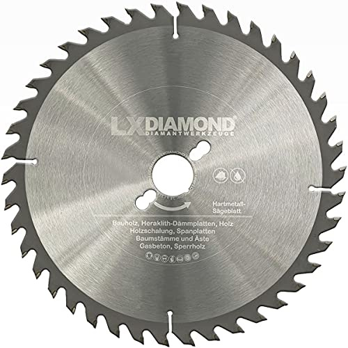 LXDIAMOND Hartmetall-Sägeblatt 160mm x 20,0mm 24 Zähne mit Wechselspitzzahn für Holz Kreissägeblatt geeignet für Kappsägen Tischsägen Handsägen Gehrungssägen 160 mm - in Premium Qualität 160x20