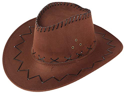 WENDAO Unisex Erwachsene West Cowboy Hut Männer und Frauen Western Cowboy Hut Mongolischer Hut Grassland Sun Hat Cowboyhute Stil Klassische Western Outback Hut