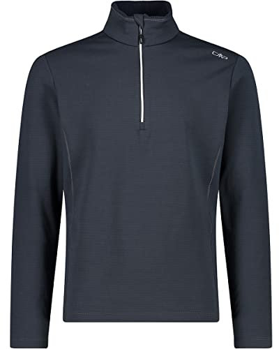 CMP Grid Tech Fleece Sweatshirt with Half Zip, Man, Titanio, 52