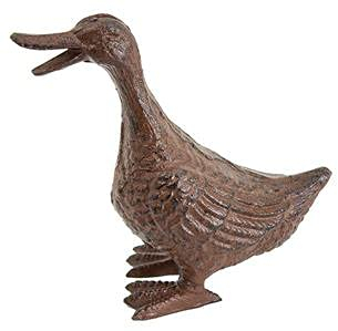 Full Bodied Cast Iron Duck Garden Figure
