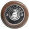 Traditional Round Wired Doorbell Visitors in Tudor Oak and Chrome