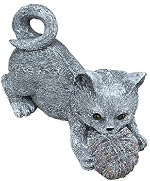 stoneandstyle Steinfigur Katze Sabrina Steinguss frostfest wetterfest