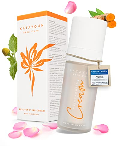 Hyaluron Creme Gesicht Vegane Anti-Aging Creme Frauen Gesichtscreme Damen Tagescreme mit Bio-Rosenwasser, Bakuchiol und Kurkumaextrakt Anti Falten Creme - Made in Germany