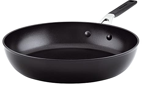 KitchenAid Hard Anodized Nonstick Frying Pan/Skillet, 12.25 Inch, Onyx Black