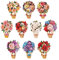 Ideen mit Herz 3-D Motive, ausgestanzt, ca. 7-10 cm, 10 Stück im Beutel | Bilder zum Basteln & Dekorieren | Grußkarten selber machen | Bildmotive für Scrapbooking & DIY-Deko (Blumen-Ballons)