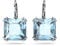 Swarovski Millenia Ohrringe, Blaue, Rhodinierte Damenohrringe mit Strahlenden Swarovski Kristallen