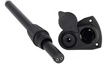 wellenshop LED Rundumleuchte Navigationslicht Positionslampe Boot Schiff mit Mast Größe 60 cm steckbar schwarz