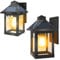 Solarlampen für Außen, COLBOR Vintage Solar Aussenlampe mit Bewegungsmelder Solar Wandleuchte 3 Modi IP65 Wasserdicht für Garten Pfad Zaun (2 Pcs), Solarlampen-Außen-LED-Bewegungsmelder-Solarleuchte