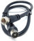 DRUT 50cm short RF TV Aerial Male to F Type Connector Male Plug Coaxial Coax Cable, Lead, 75 Ohm, 3C-2V 1.6ft Black Nickel Conectors