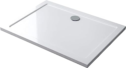 Mai & Mai Piatto Doccia 90x160x4cm, Piatto Doccia Rettangolare Faro2W in Acrilico Bianco