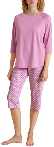 CALIDA Daylight Dreams 3/4-Pyjama Damen, aus 100% Baumwolle